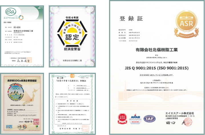 ISO9001:2015 認証書